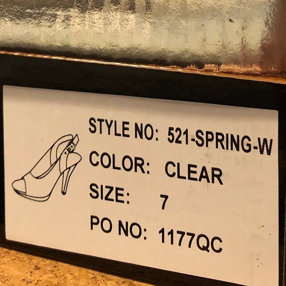 Ellie Shoes Competition Women's Clear Heeled Sandal - Picture 8 of 8